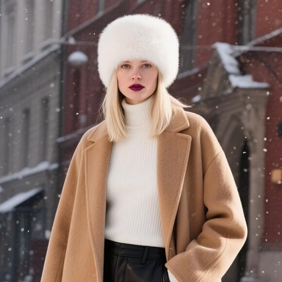 Women's Winter Hat Faux Fur - Picture 1 of 6